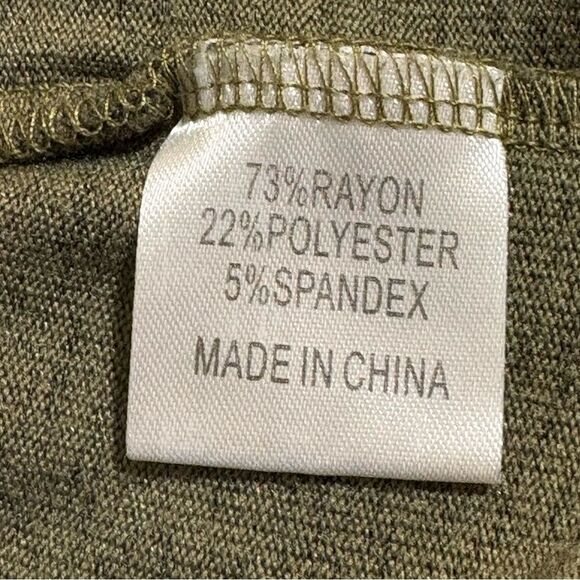 Tickled Teal Olive Knit Cardigan Women’s 1X Open Front longline Pockets. - Picture 8 of 10